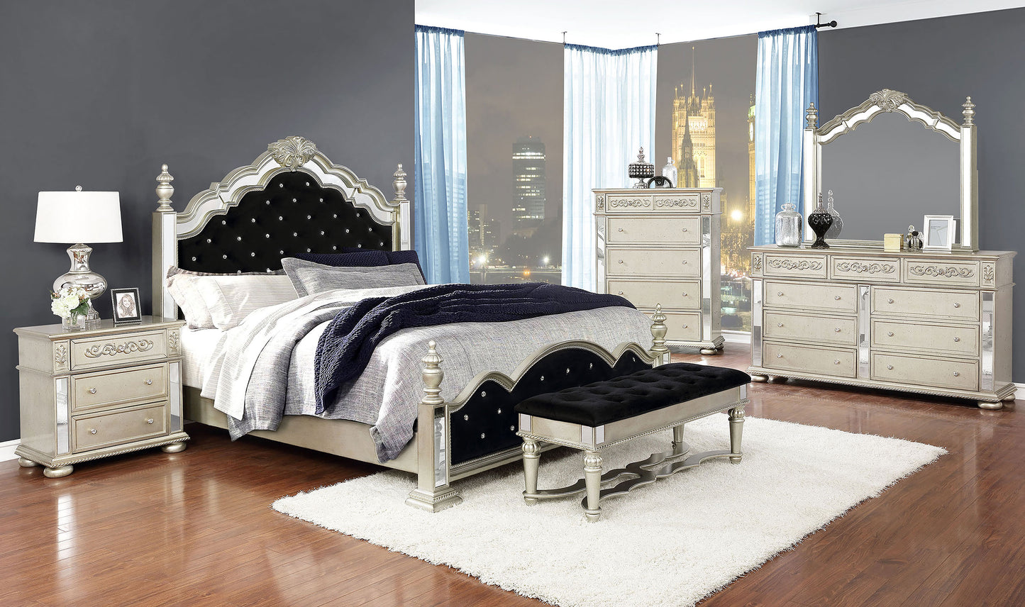 Heidi 9-drawer Dresser Metallic Platinum