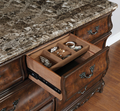 Exeter 7-drawer Dresser Dark Burl