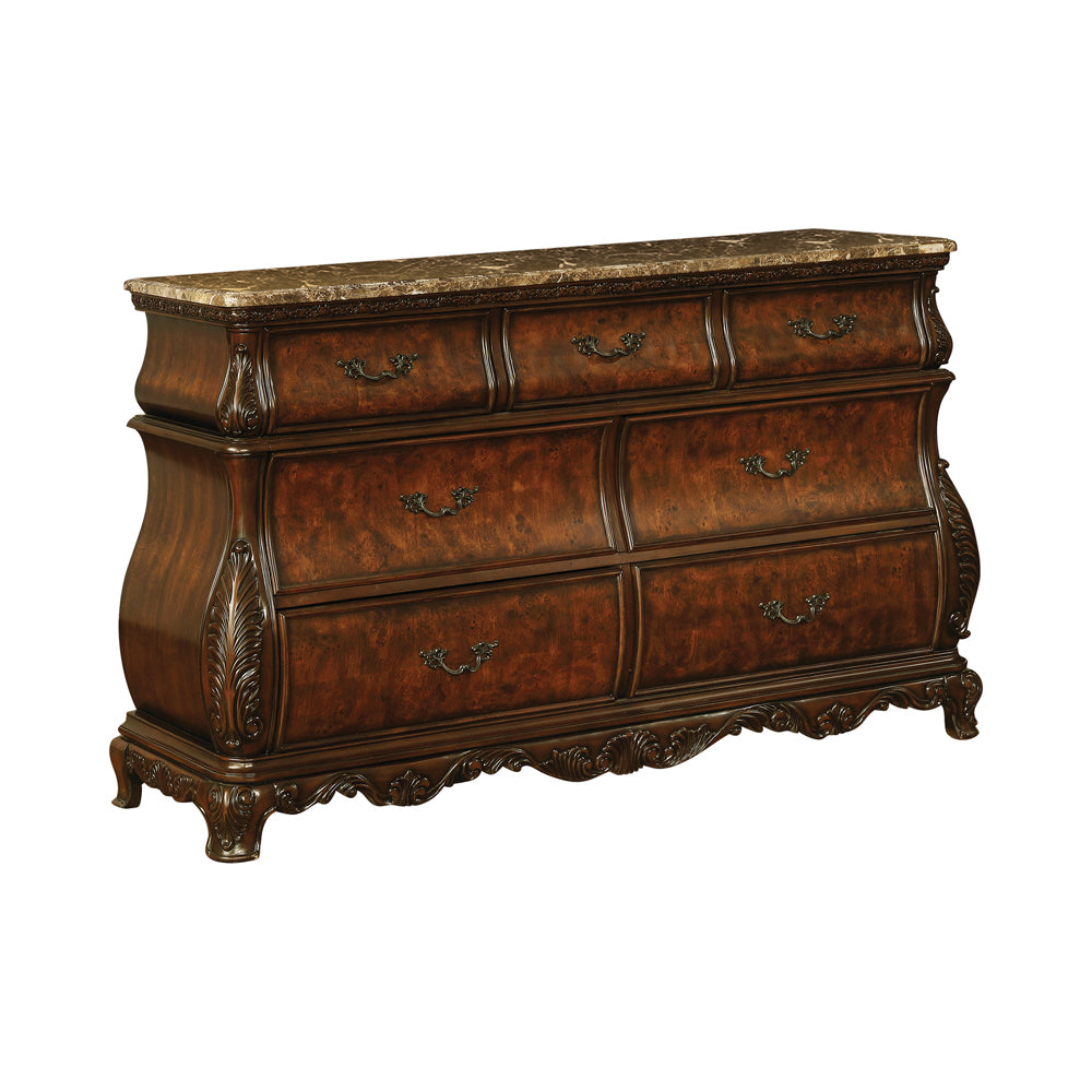 Exeter 7-drawer Dresser Dark Burl