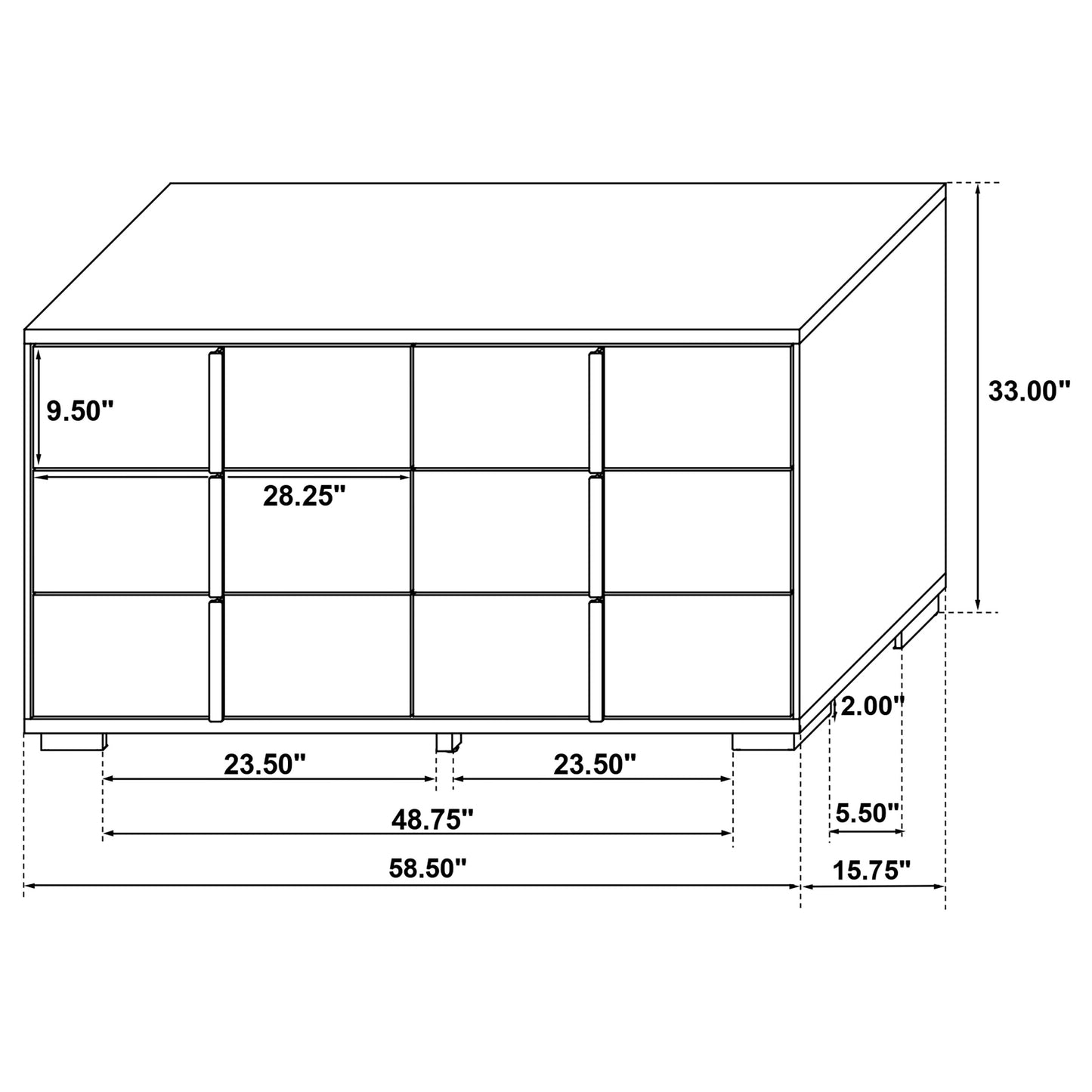 Marceline 4-piece Full Bedroom Set Black