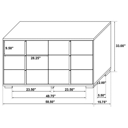 Marceline 4-piece Full Bedroom Set Black