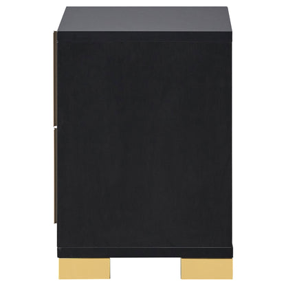 Marceline 2-drawer Nightstand Black