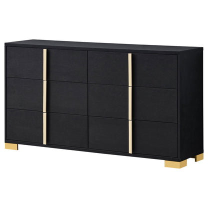 Marceline 6-drawer Dresser Black