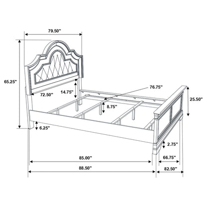 Manchester Wood California King Panel Bed Wheat Brown