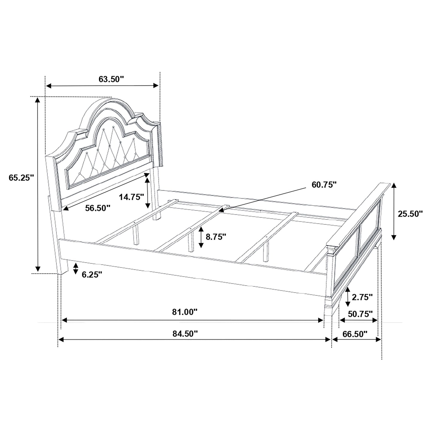 Manchester Wood Queen Panel Bed Wheat Brown