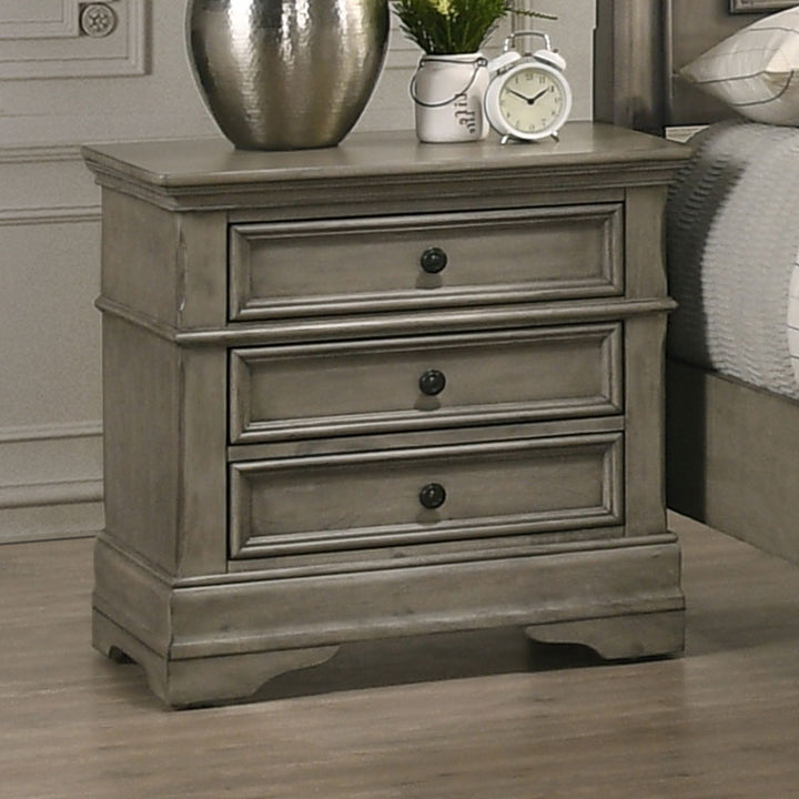 Manchester 3-drawer Nightstand Wheat Brown