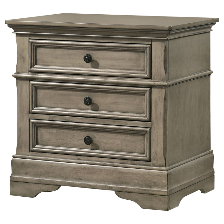 Manchester 3-drawer Nightstand Wheat Brown