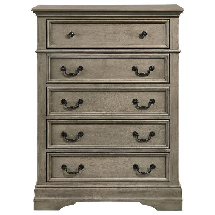 Manchester 5-drawer Bedroom Chest Wheat Brown