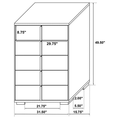 Marceline 5-piece Full Bedroom Set White