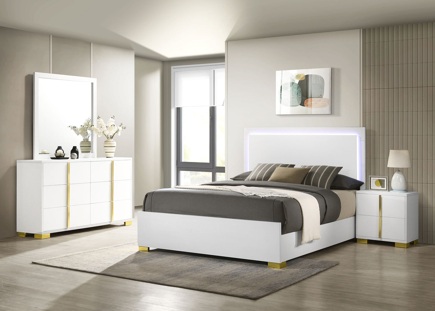 Marceline 4-piece Queen Bedroom Set White