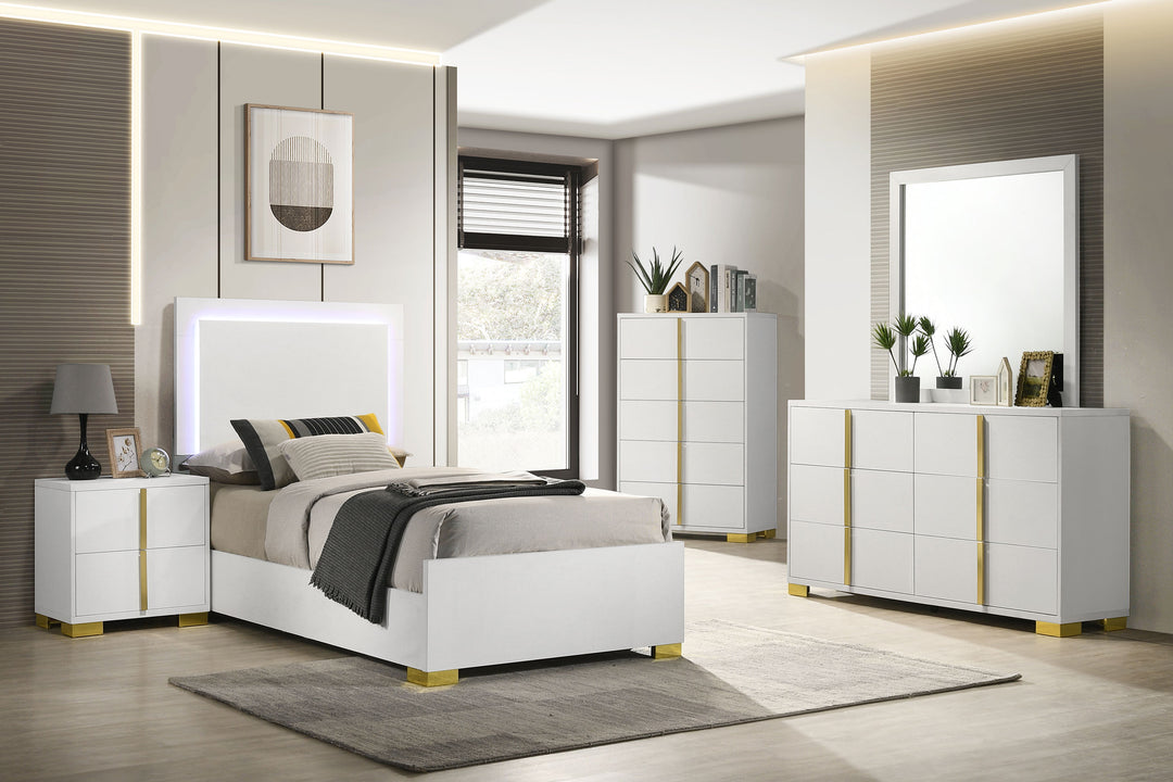 Marceline 5-piece Twin Bedroom Set White