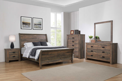 Frederick 5-piece Eastern King Bedroom Set Weathered Oak