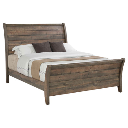 Frederick Wood Eastern King Sleigh Bed Weathered Oak