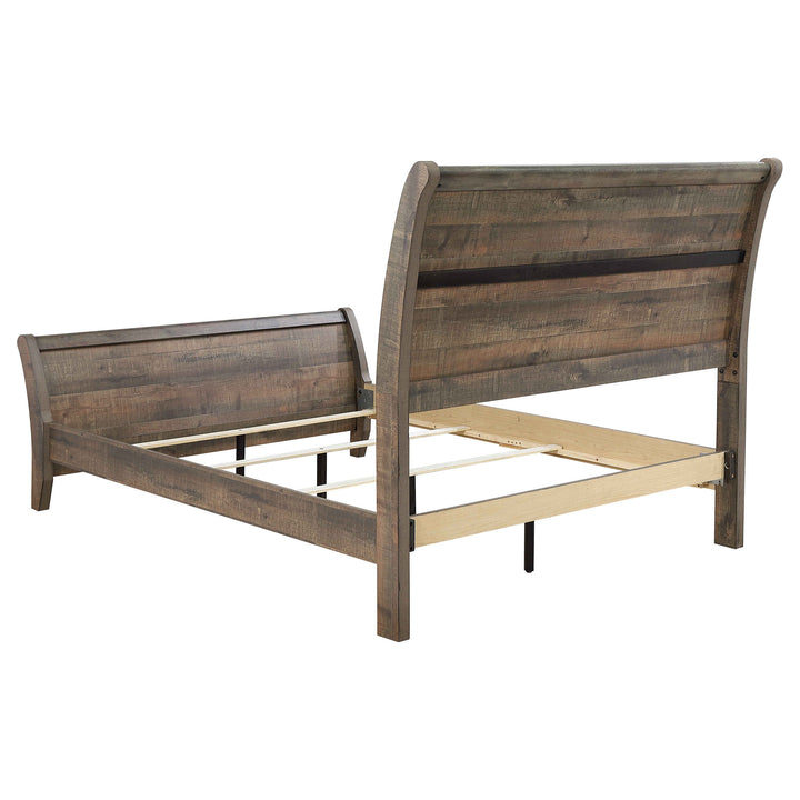 Frederick Wood Eastern King Sleigh Bed Weathered Oak