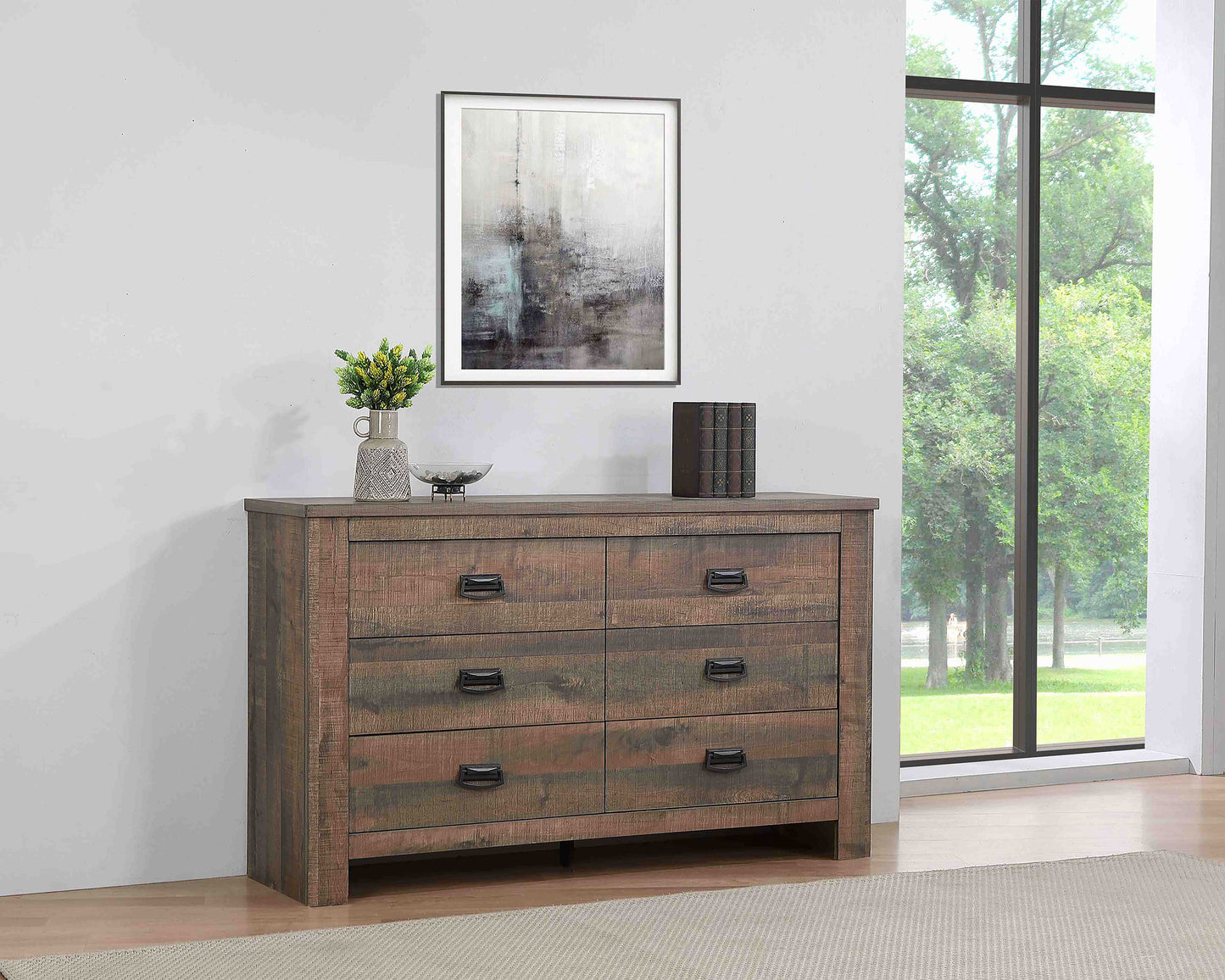 Frederick 6-drawer Dresser Weathered Oak