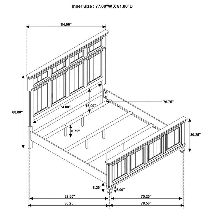 Avenue 4-piece Eastern King Bedroom Set Weathered Brown