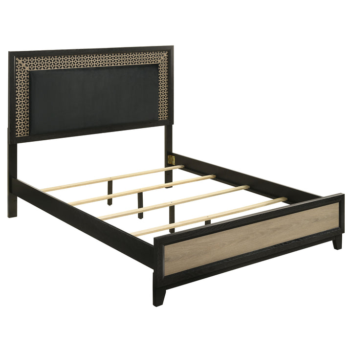 Valencia Wood Eastern King Panel Bed Black