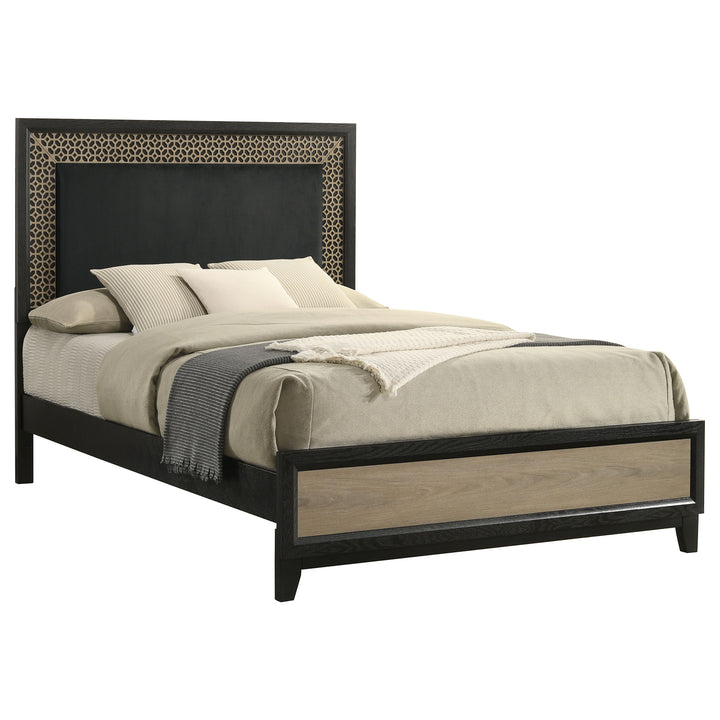 Valencia Wood Queen Panel Bed Black