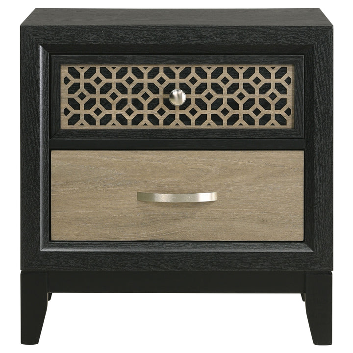 Valencia 2-drawer Nightstand Black