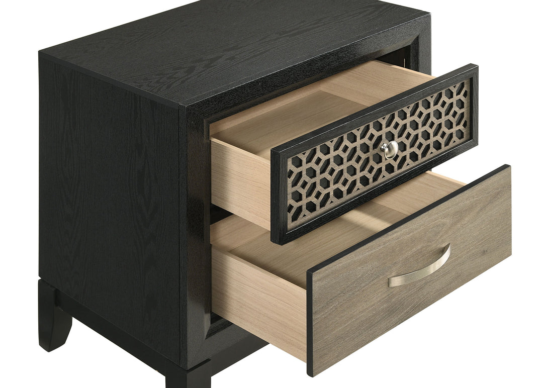 Valencia 2-drawer Nightstand Black