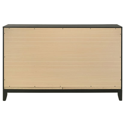 Valencia 6-drawer Dresser Black