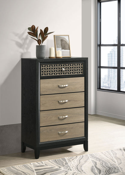 Valencia 5-drawer Bedroom Chest Black