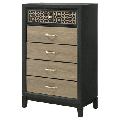 Valencia 5-drawer Bedroom Chest Black