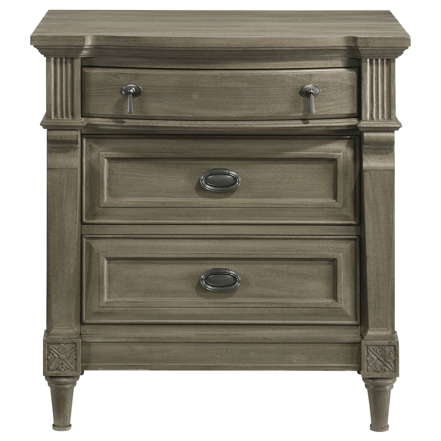 Alderwood 3-drawer Nightstand French Grey