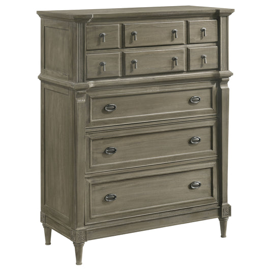 Alderwood 5-drawer Bedroom Chest French Grey