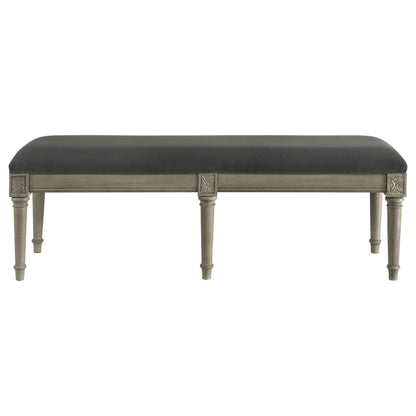 Alderwood Upholstered Bench French Grey