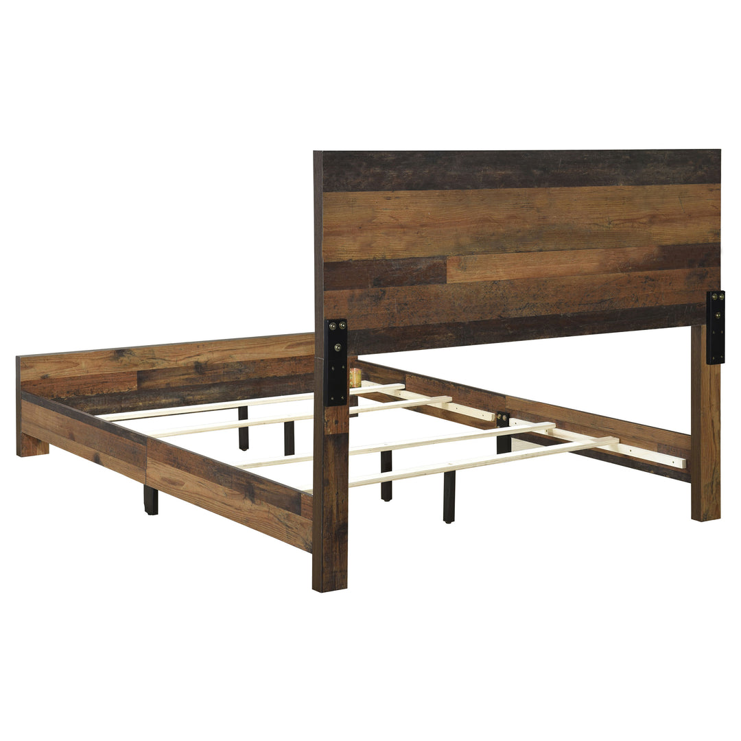 Sidney Wood Eastern King Panel Bed Rustic Pine