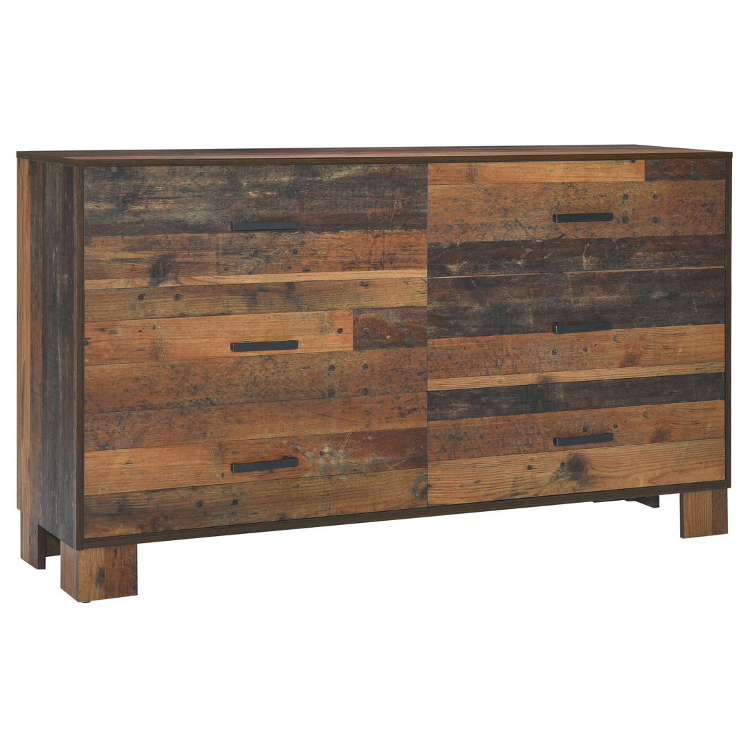 Sidney 6-drawer Dresser Rustic Pine