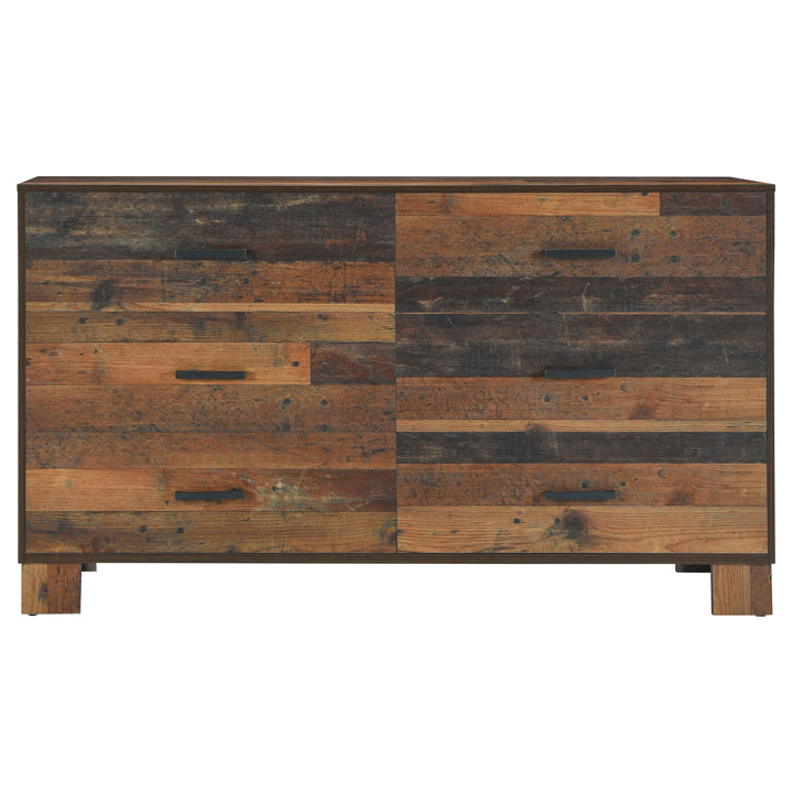 Sidney 6-drawer Dresser Rustic Pine