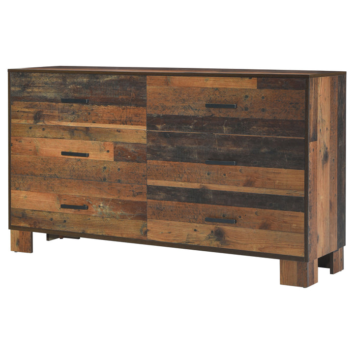 Sidney 6-drawer Dresser Rustic Pine