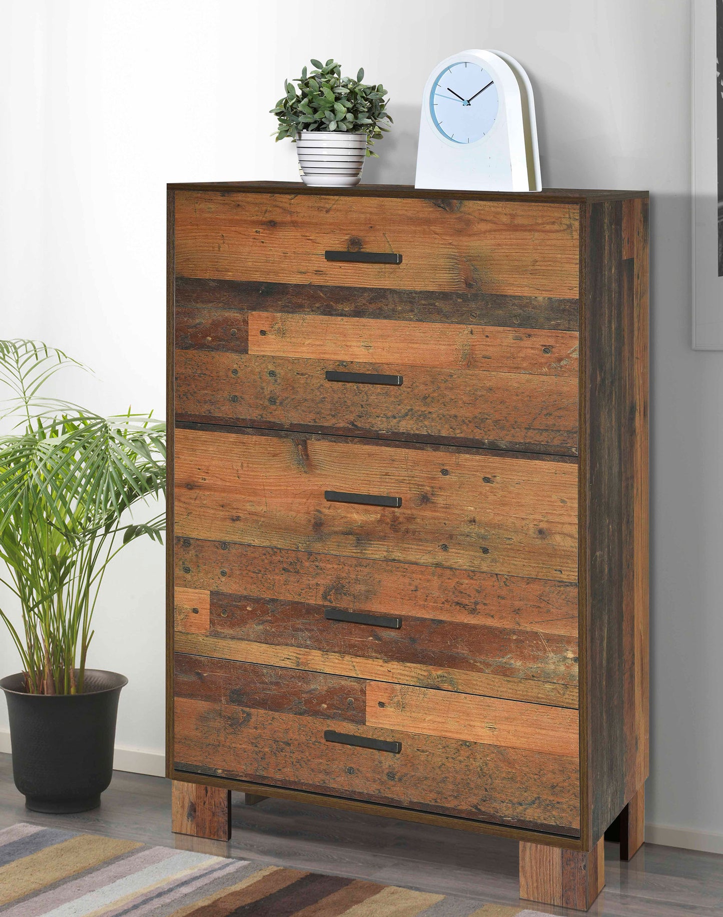 Sidney 5-drawer Bedroom Chest Rustic Pine