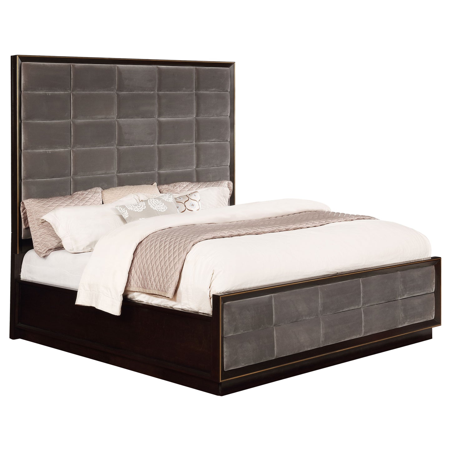 Durango Wood Eastern King Panel Bed Smoked Peppercorn