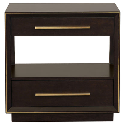 Durango 2-drawer Nightstand Smoked Peppercorn