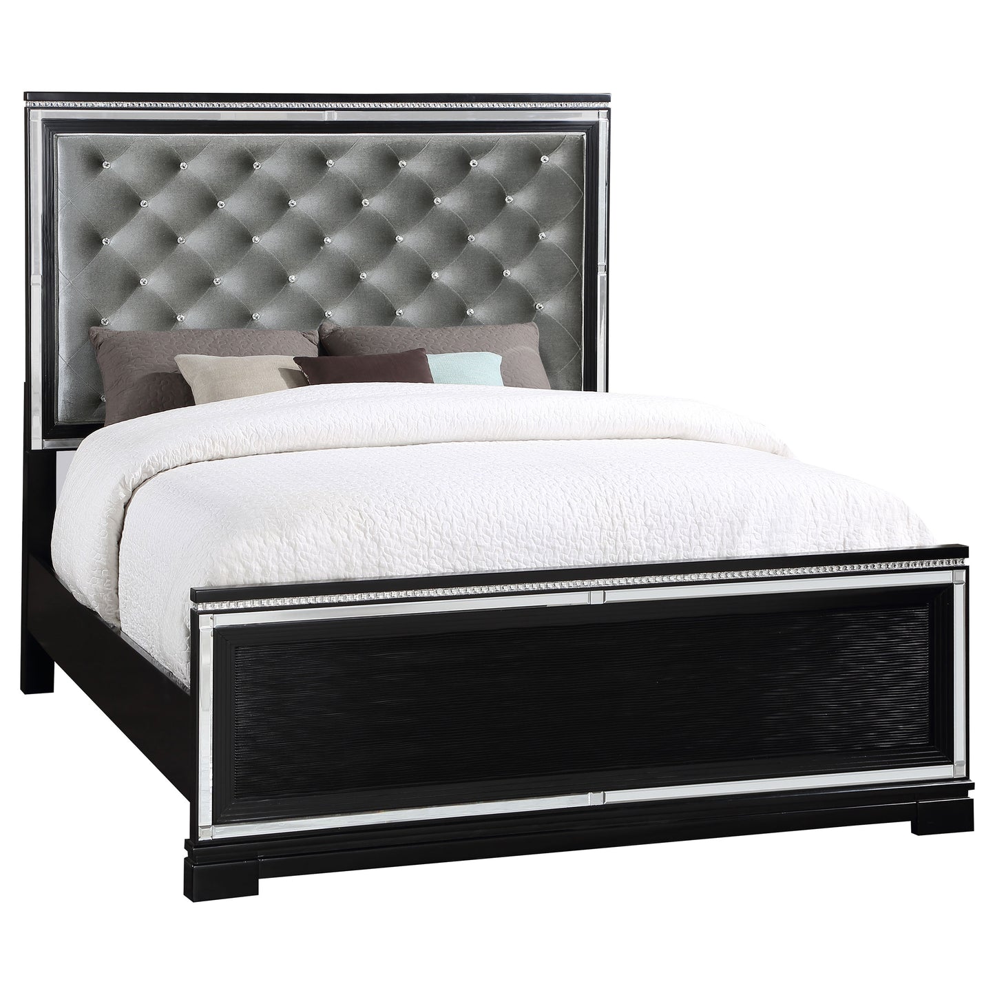 Cappola Wood Queen Panel Bed Black