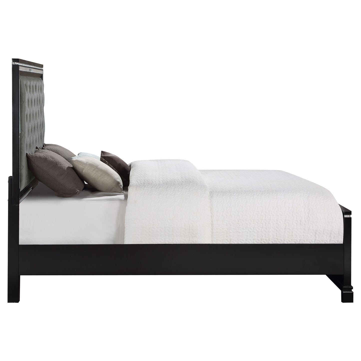 Cappola Wood Queen Panel Bed Black