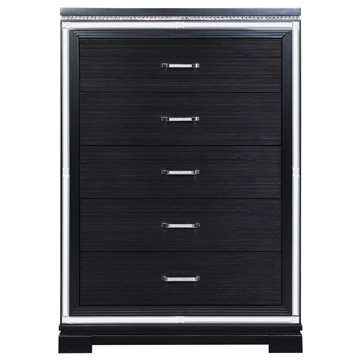 Cappola 5-drawer Bedroom Chest Black