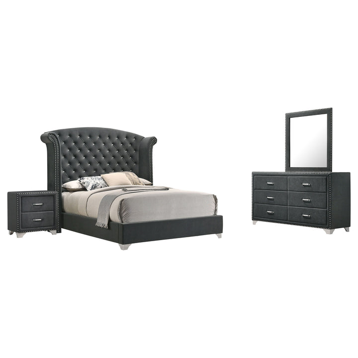 Melody 4-piece Queen Bedroom Set Grey