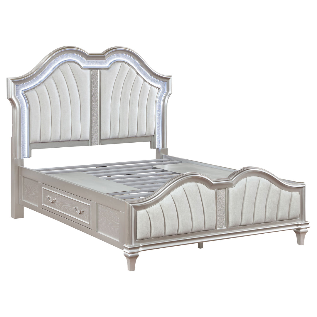 Evangeline 4-piece Eastern King Bedroom Set Silver Oak