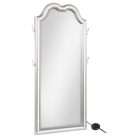 Evangeline Full Length LED Floor Mirror Silver Oak