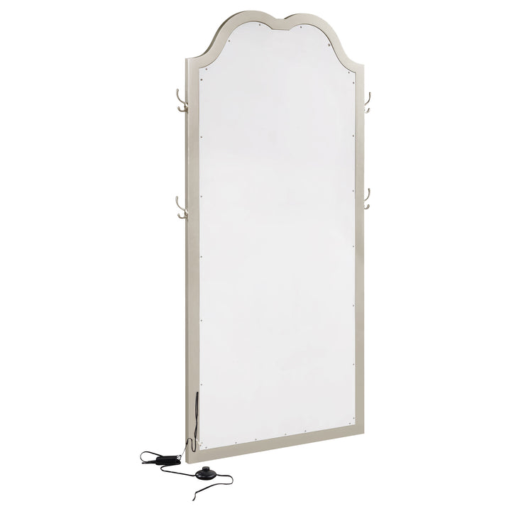 Evangeline Full Length LED Floor Mirror Silver Oak