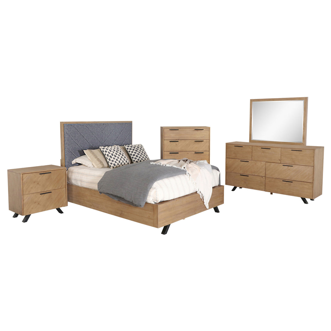 Taylor 5-piece Eastern King Bedroom Set Light Honey Brown