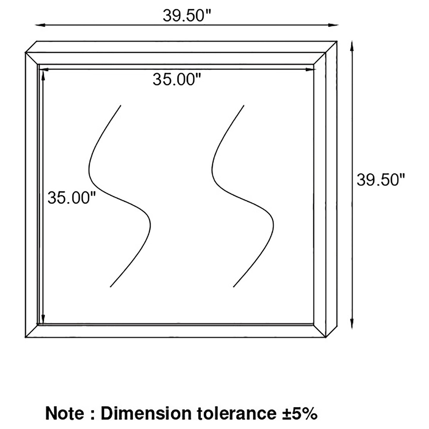 Dewcrest Rectangle Mirror Caramel and Licorice