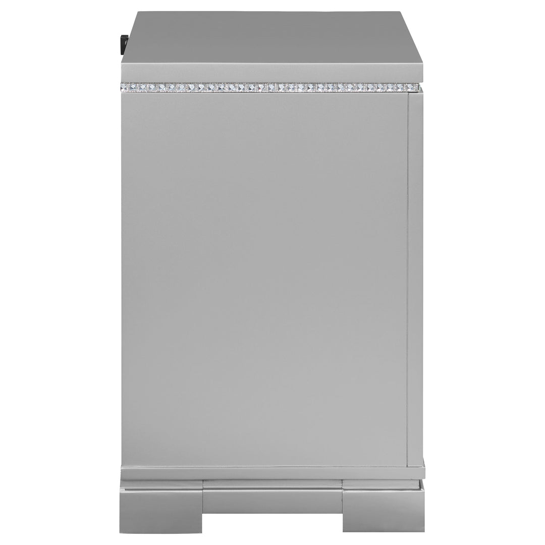 Eleanor 2-drawer Nightstand Metallic Mercury