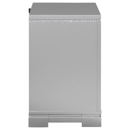 Eleanor 2-drawer Nightstand Metallic Mercury