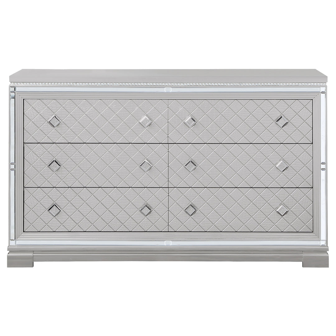 Eleanor 6-drawer Dresser Metallic Mercury