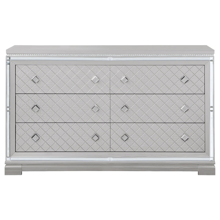 Eleanor 6-drawer Dresser Metallic Mercury